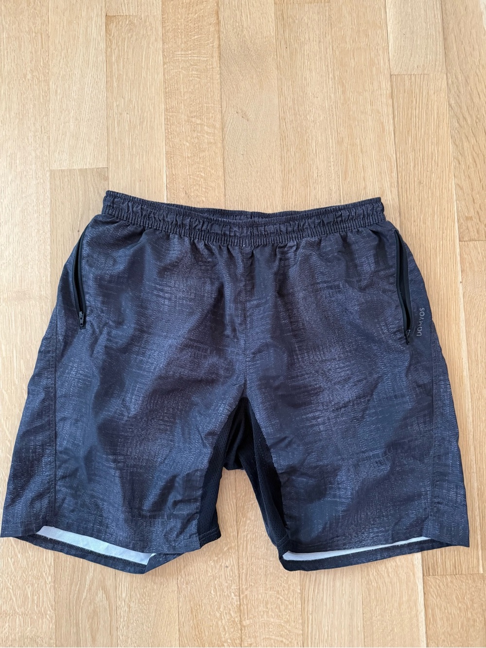 Men's gray Performance Athletic Shorts with Reflective Trim